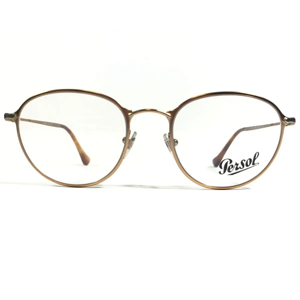 Persol Eyeglasses Frames 2426-V 1054 Gold Round Full Rim 50-20-140